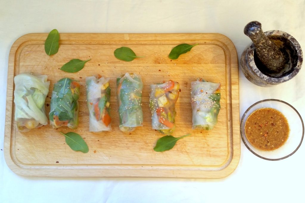 Vegetarische vietnamesische Sommerrollen