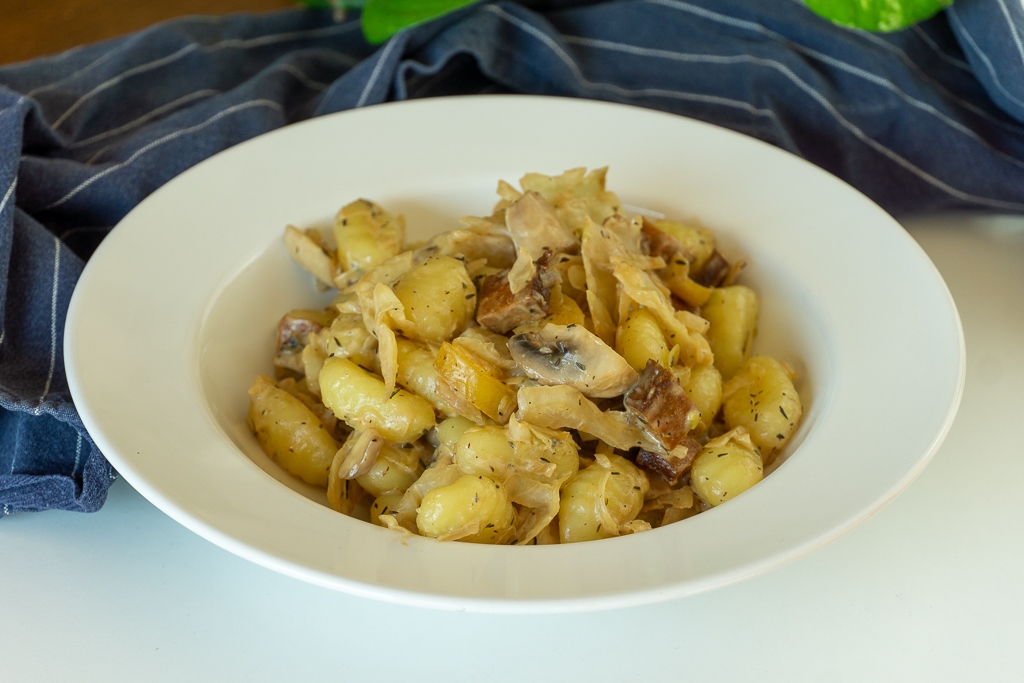 Rezept Gnocchi mit Kraut-Pilzrahmsauce und Tofu-Speck_Joyfood Ernährungsberatung_Sabrina Egg_Diätologin, Innsbruck
